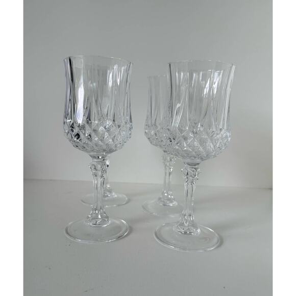 Vintage wine glass in the Longchamp pattern by Cristal D'Arques-Durand, single - Picture 5 of 8